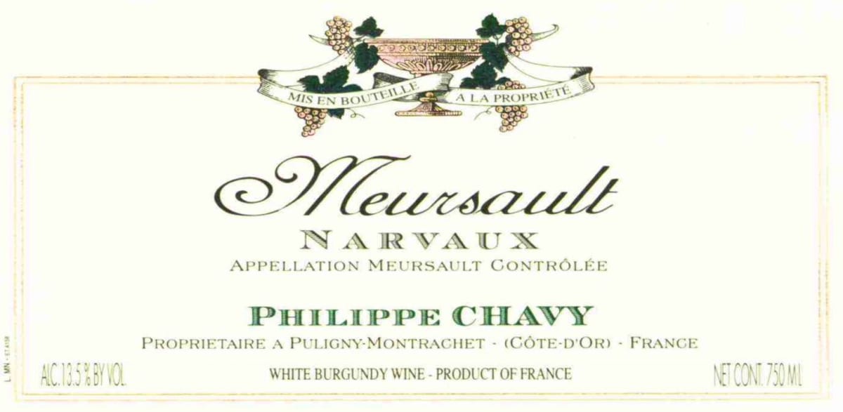 Domaine Phillipe Chavy Meursault Narvaux 2004 Front Label