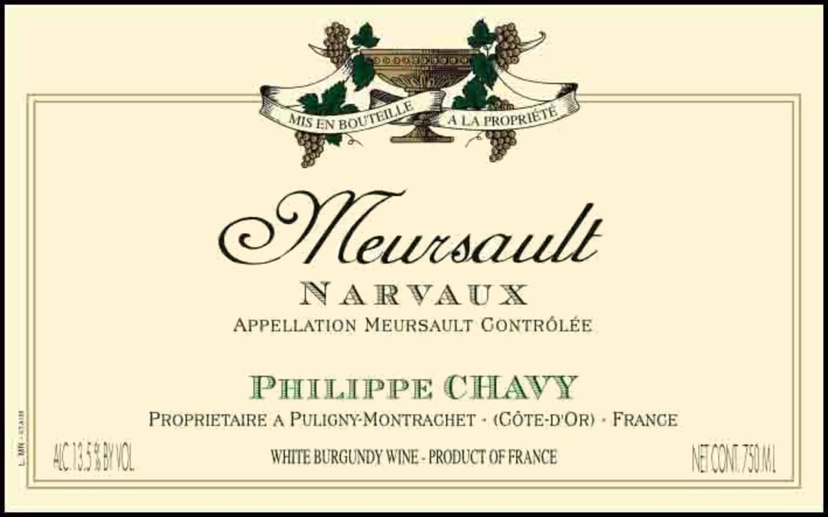 Domaine Phillipe Chavy Meursault Narvaux 2013 Front Label