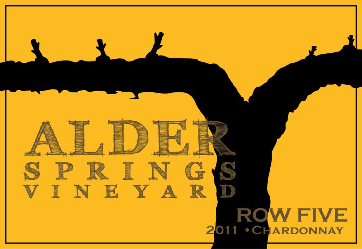 Alder Springs Vineyard Row Five Chardonnay 2011 Front Label