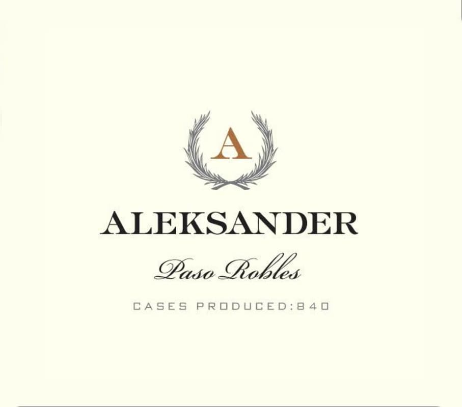 Aleksander Wines Aleksander 2012 Front Label