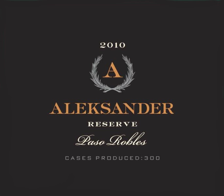Aleksander Wines Reserve 2010 Front Label