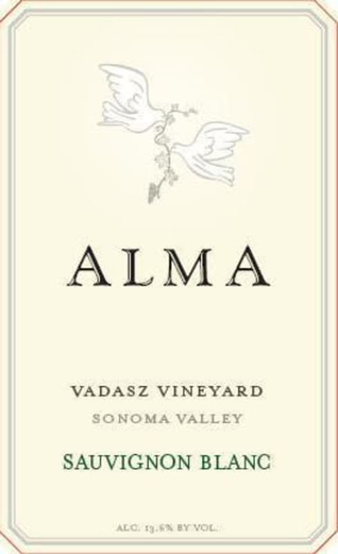 Alex Sotelo Cellars Alma Vadasz Sauvignon Blanc 2012 Front Label
