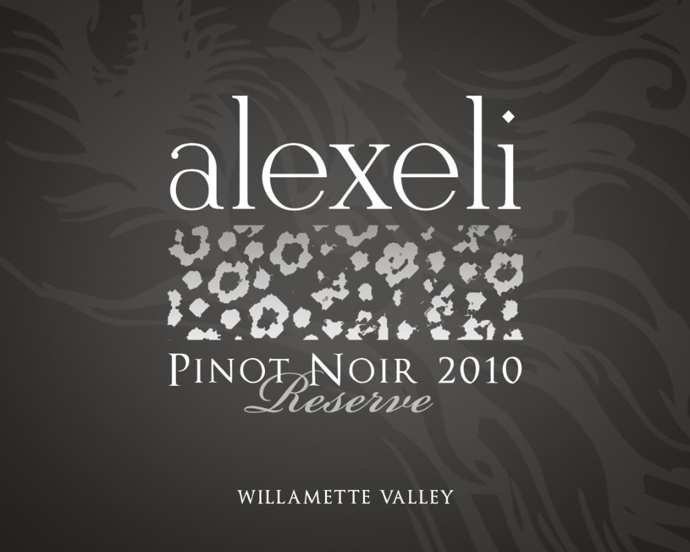 AlexEli Vineyard & Winery Reserve Pinot Noir 2010 Front Label