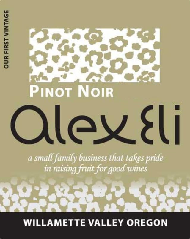 AlexEli Vineyard & Winery Pinot Noir 2009 Front Label