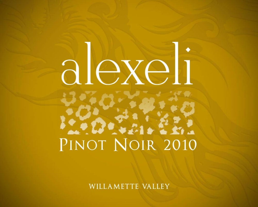 AlexEli Vineyard & Winery Pinot Noir 2010 Front Label