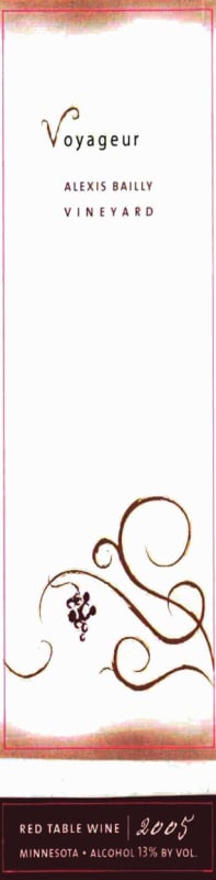 Alexis Bailly Vineyard Voyageur Red 2005 Front Label