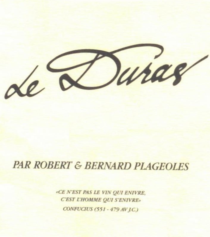 Domaine Plageoles Gaillac Le Duras 2008 Front Label