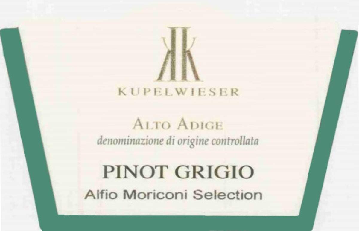 Alfio Moriconi Selection Kupelwieser Pinot Grigio 2012 Front Label