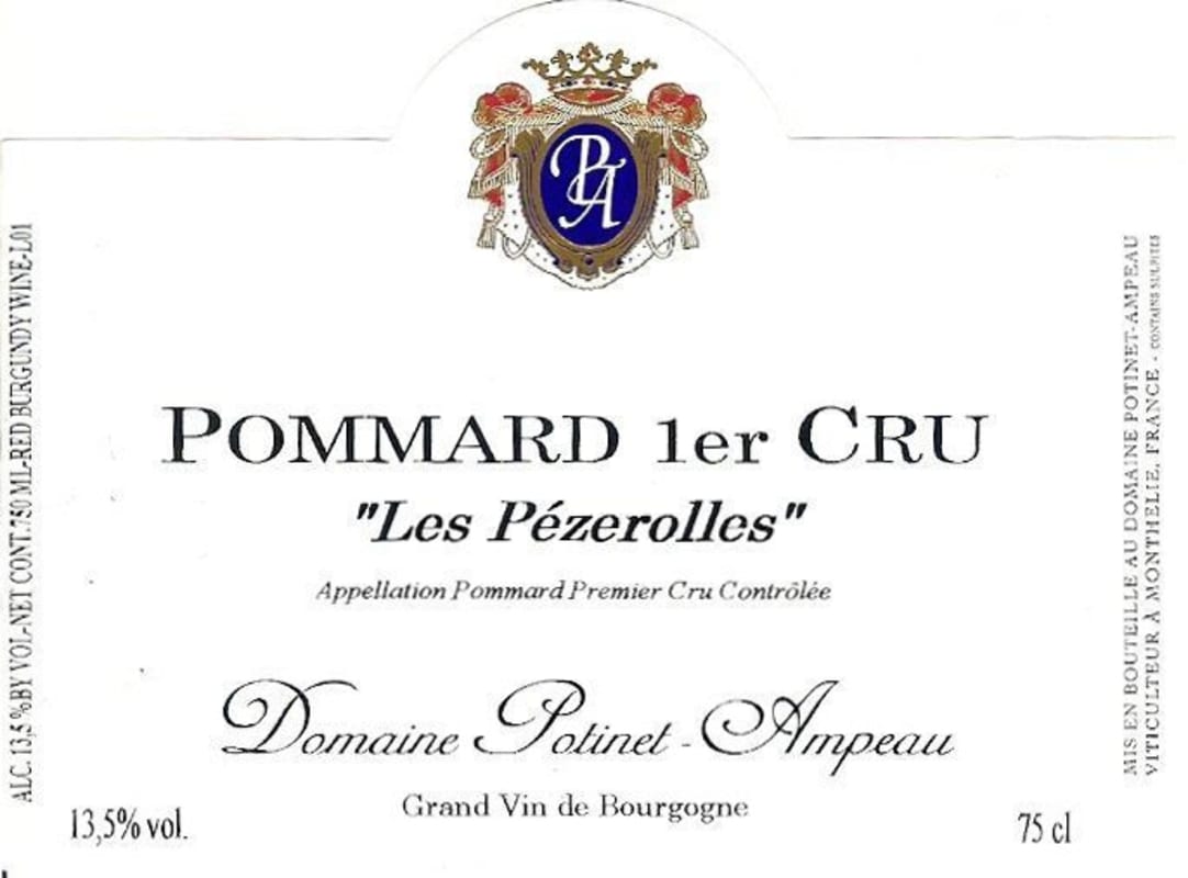 Domaine Potinet-Ampeau Pommard Les Pezerolles Premier Cru 2005 Front Label