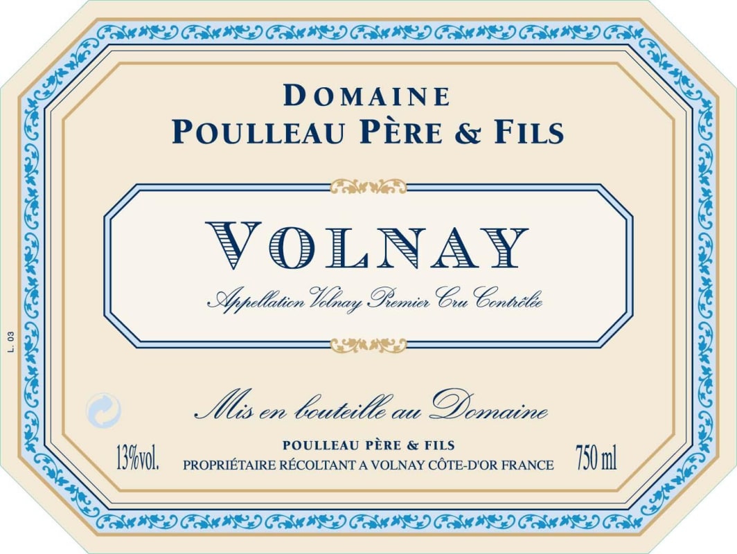 Domaine Poulleau Volnay 2008 Front Label