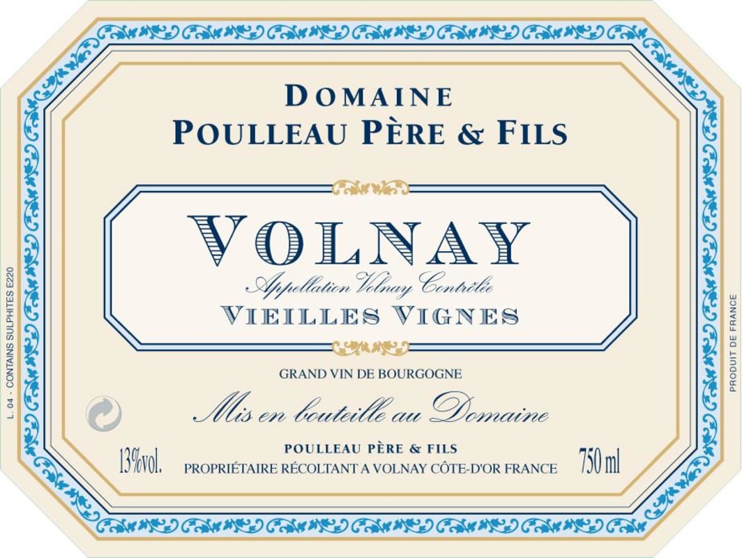 Domaine Poulleau Volnay Vieilles Vignes 2006 Front Label