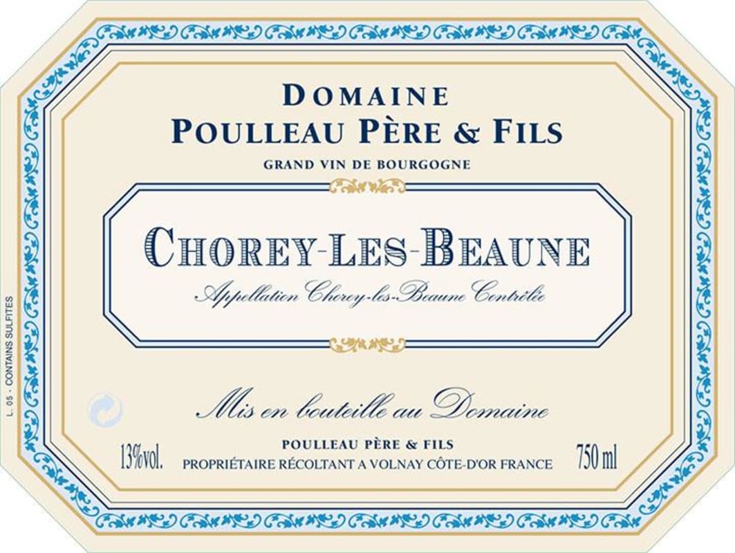 Domaine Poulleau Chorey-les-Beaune 2011 Front Label