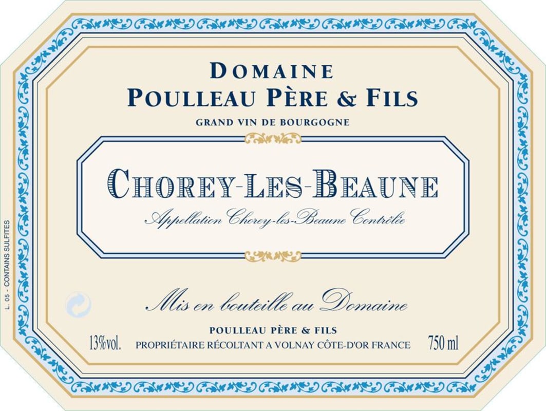 Domaine Poulleau Chorey-les-Beaune 2009 Front Label