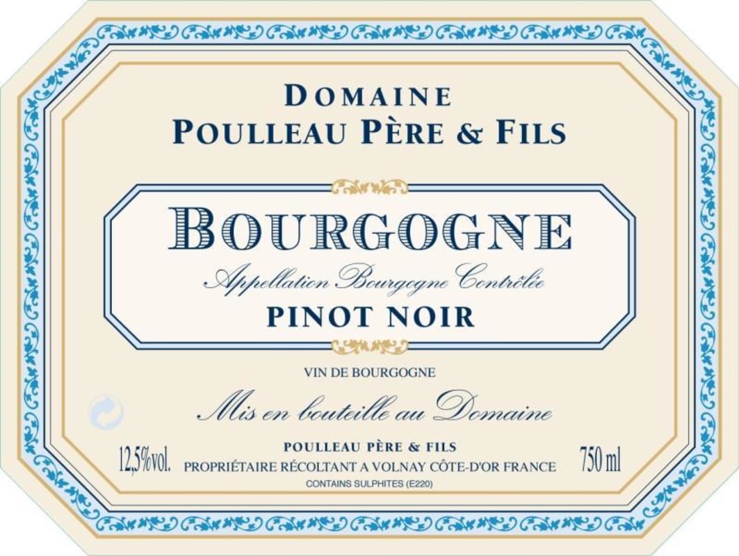 Domaine Poulleau Bourgogne Pinot Noir 2011 Front Label
