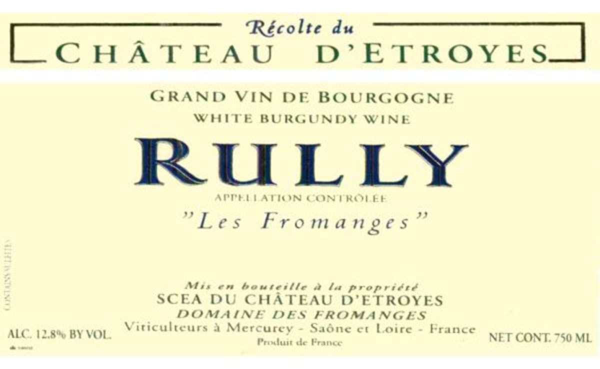 Domaine Protheau Mercurey Rully Les Fromanges 2010 Front Label