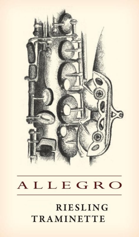 Allegro Vineyards Riesling Traminette 2013 Front Label