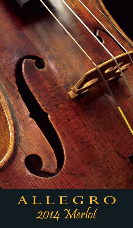 Allegro Vineyards Merlot 2014 Front Label