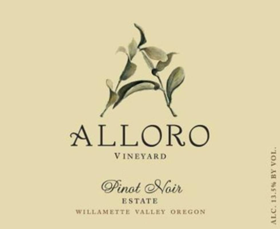 Alloro Vineyard Estate Pinot Noir 2009 Front Label