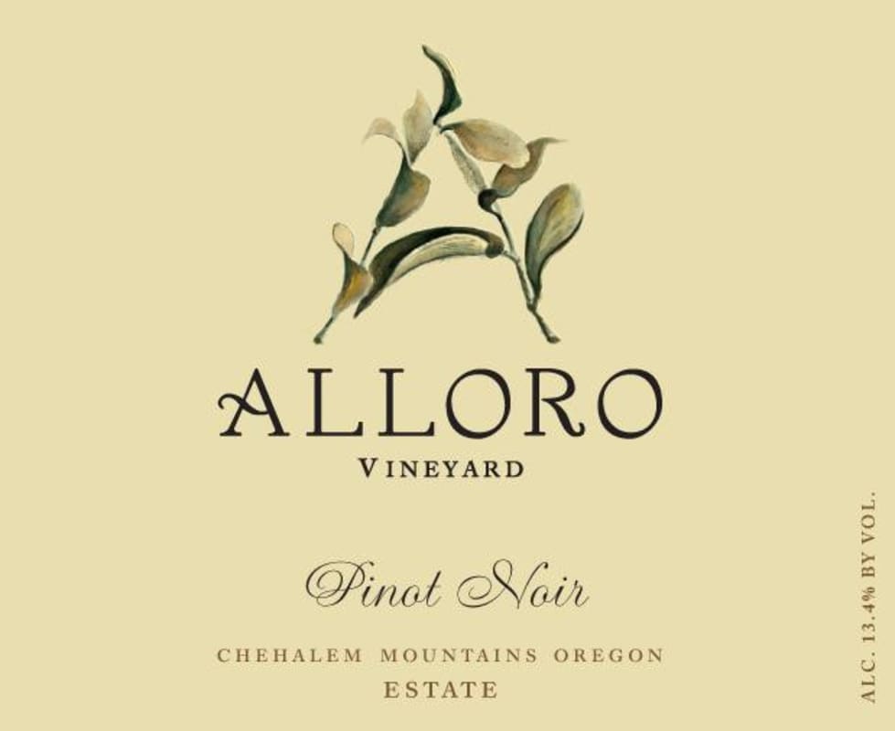 Alloro Vineyard Estate Pinot Noir 2011 Front Label