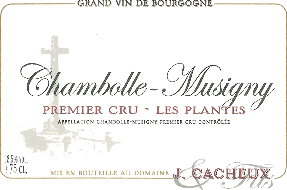 Domaine Rene Cacheux & Fils Chambolle-Musigny Les Plantes Premier Cru 2013 Front Label