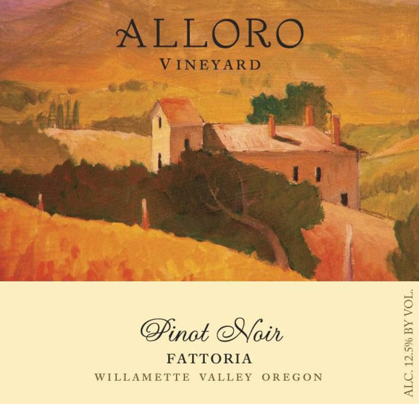 Alloro Vineyard Fattoria Pinot Noir 2009 Front Label