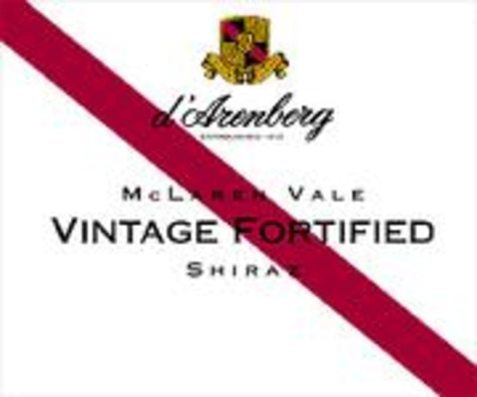 d'Arenberg Vintage Shiraz Port (half-bottle) 1998 Front Label
