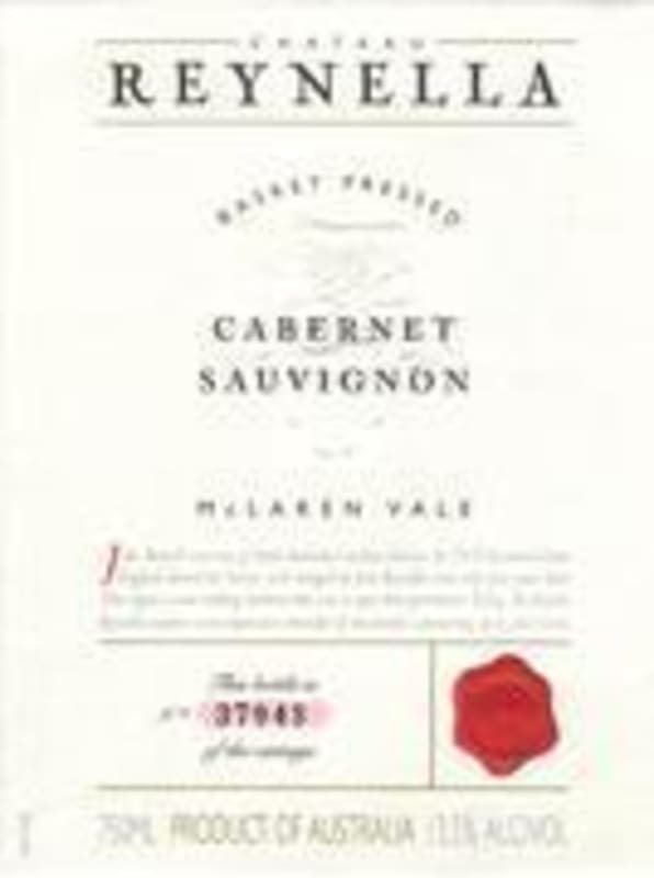 Ch. Reynella Cabernet Sauvignon 1998 Front Label