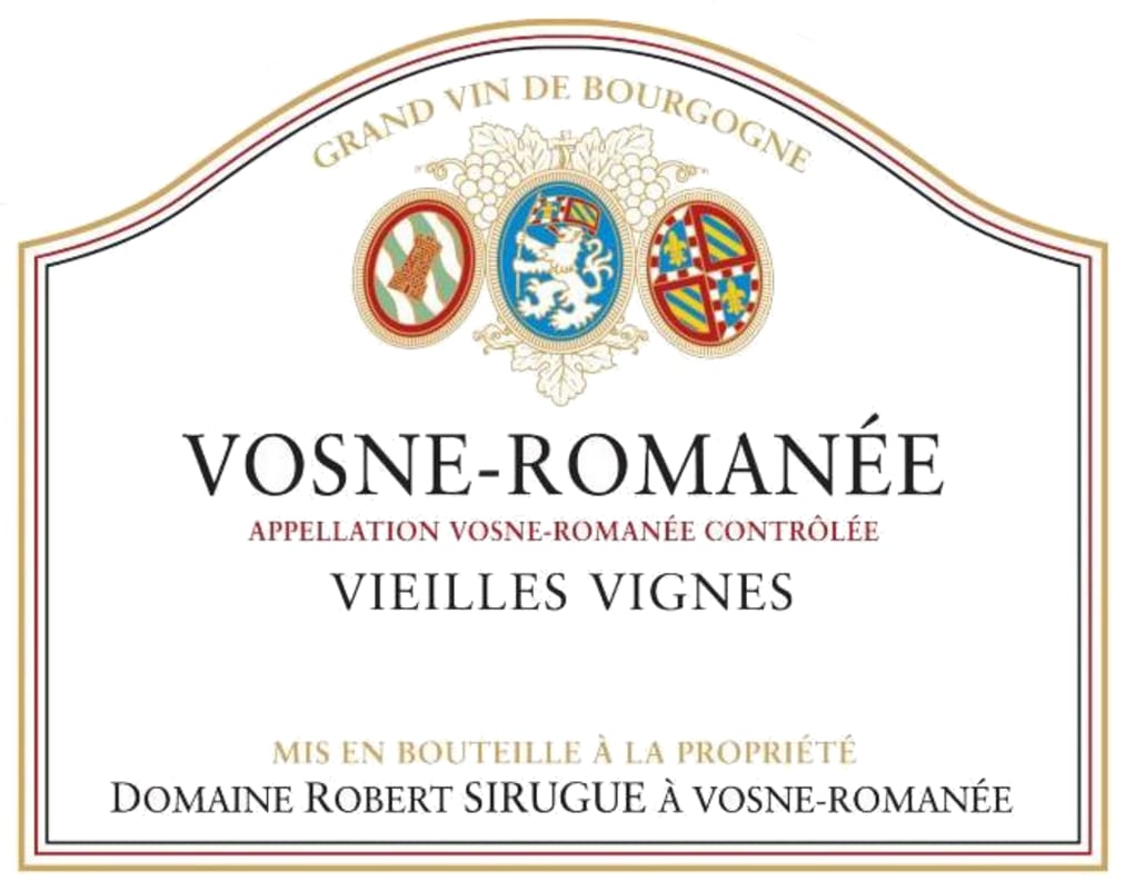Domaine Robert Sirugue Vosne-Romanee Vieilles Vignes 2013 Front Label