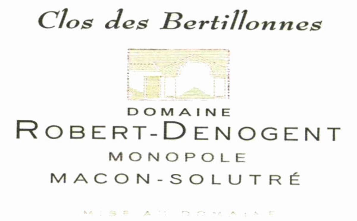 Domaine Robert-Denogent Macon-Solutre Clos des Bertillonnes 2010 Front Label