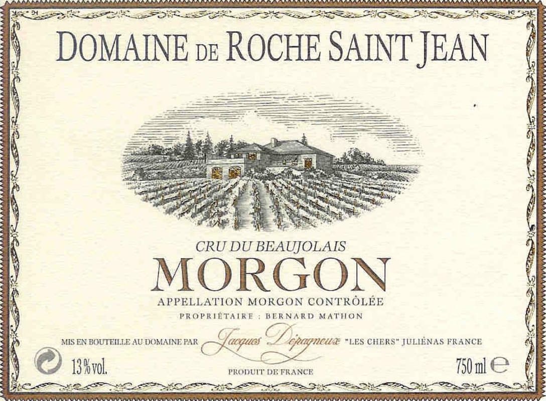 Domaine Roche Saint-Jean Morgon 2014 Front Label
