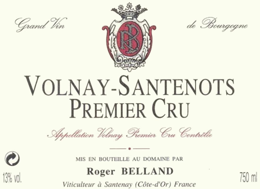 Roger Belland Volnay-Santenots Premier Cru 2006 Front Label