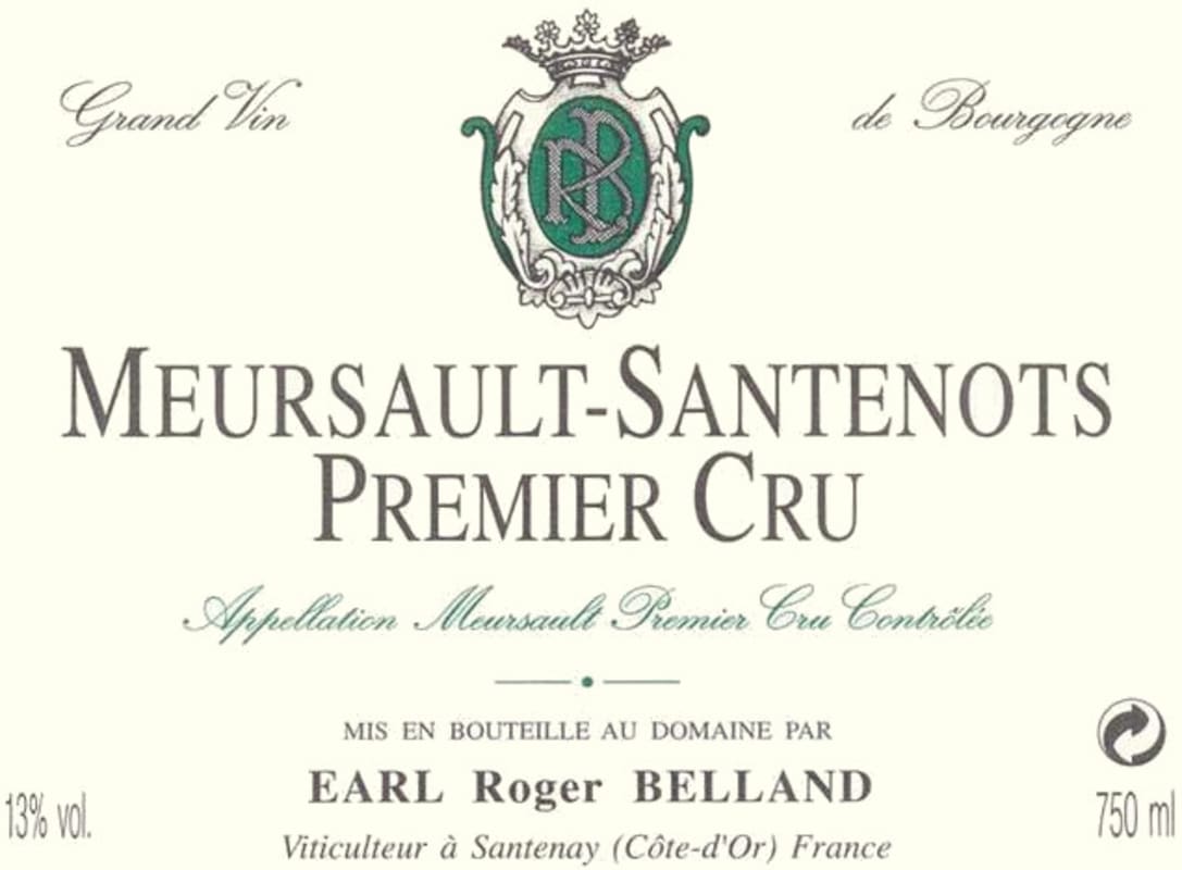 Roger Belland Meursault-Santenots Premier Cru 2005 Front Label