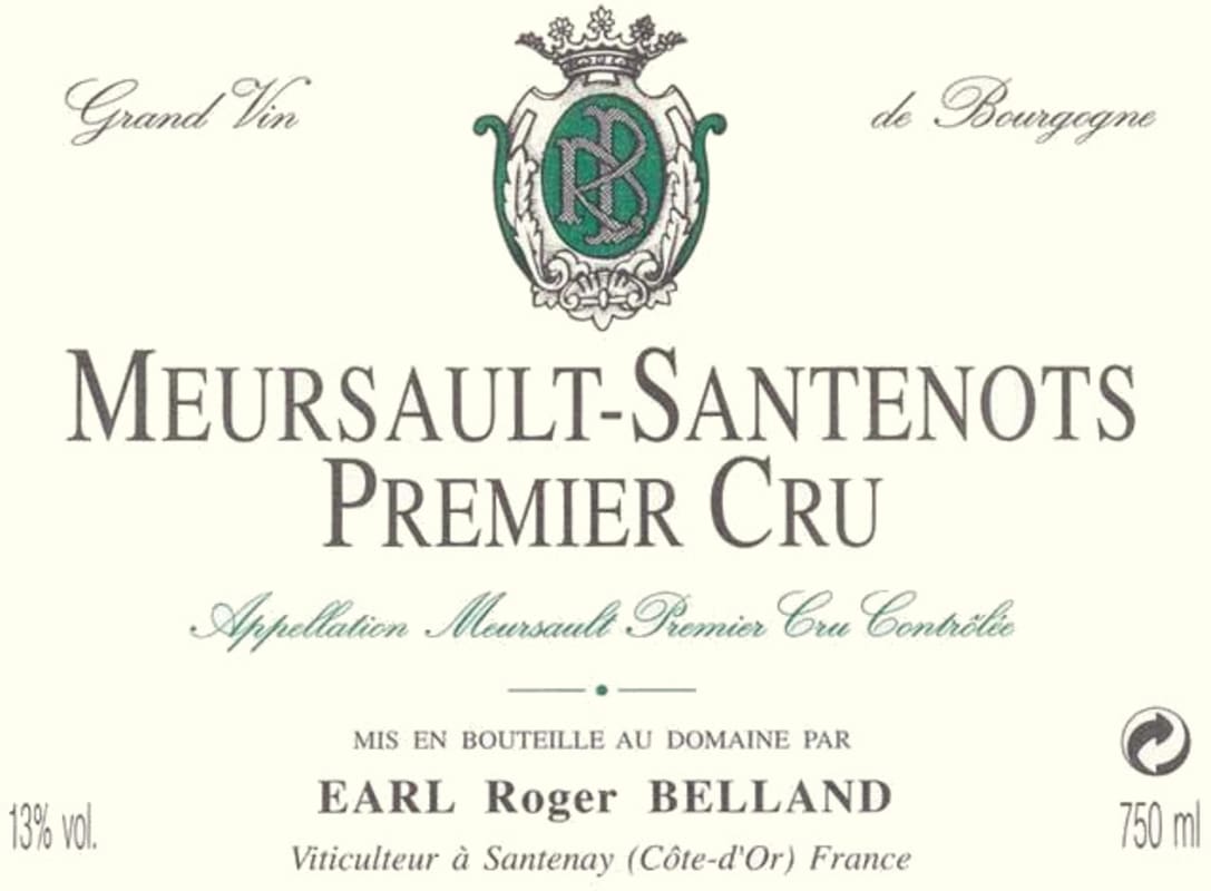 Roger Belland Meursault-Santenots Premier Cru 2006 Front Label