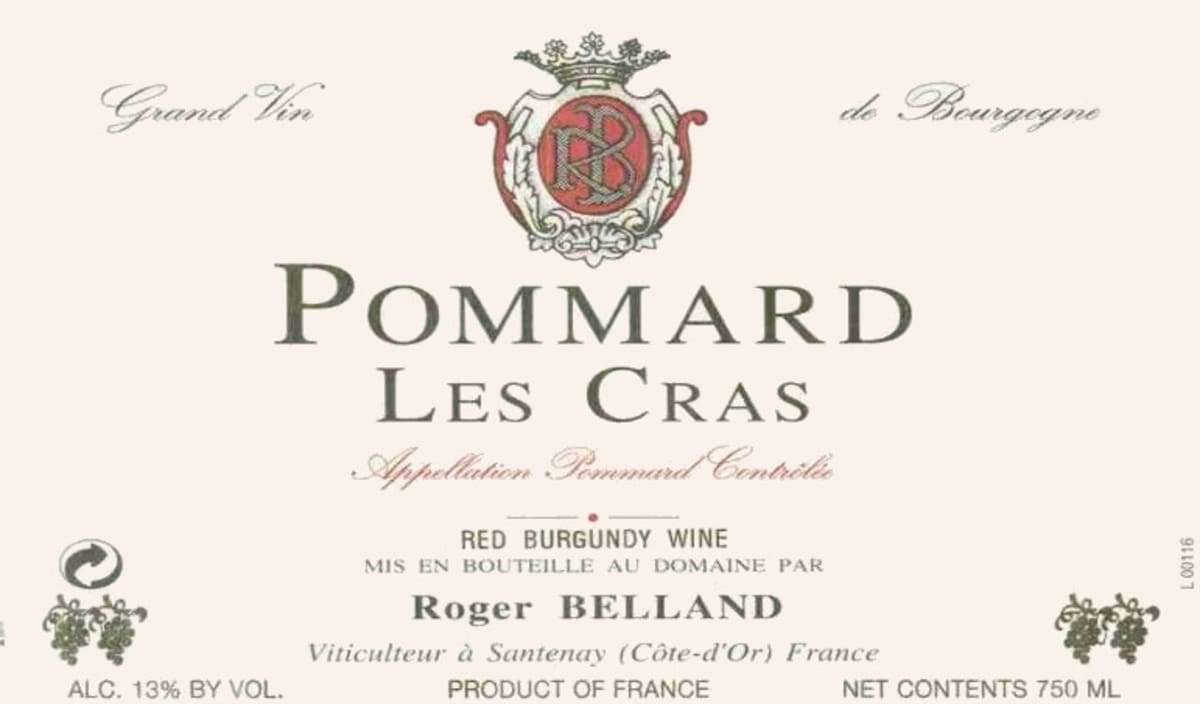 Roger Belland Pommard Les Cras 2005 Front Label