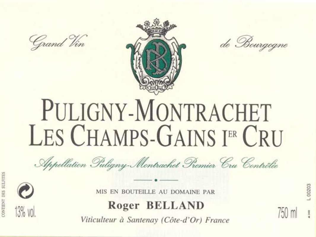 Roger Belland Puligny-Montrachet Les Champs-Gains Premier Cru 2005 Front Label