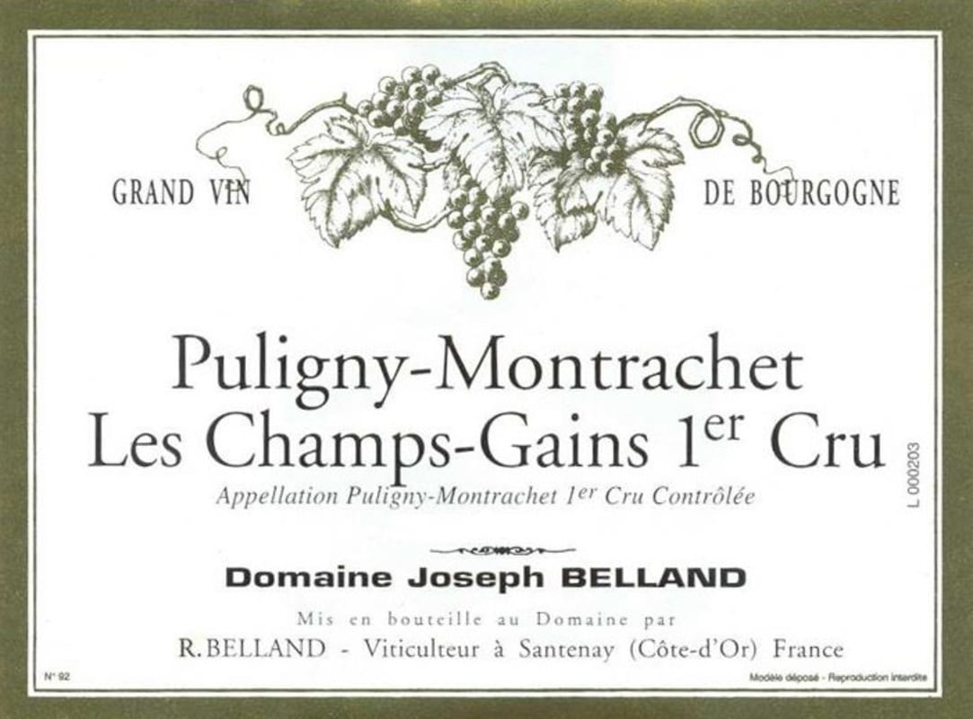 Roger Belland Puligny-Montrachet Les Champs-Gains Premier Cru 2006 Front Label