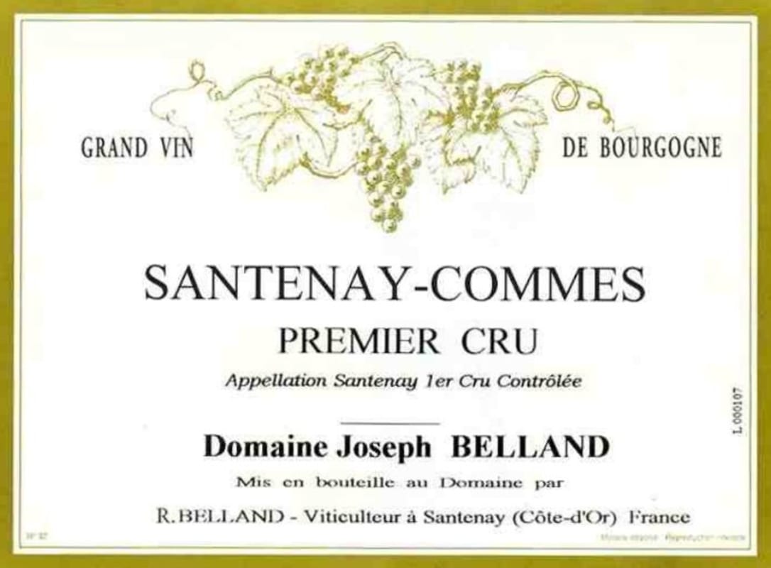 Roger Belland Santenay-Commes Premier Cru 2013 Front Label