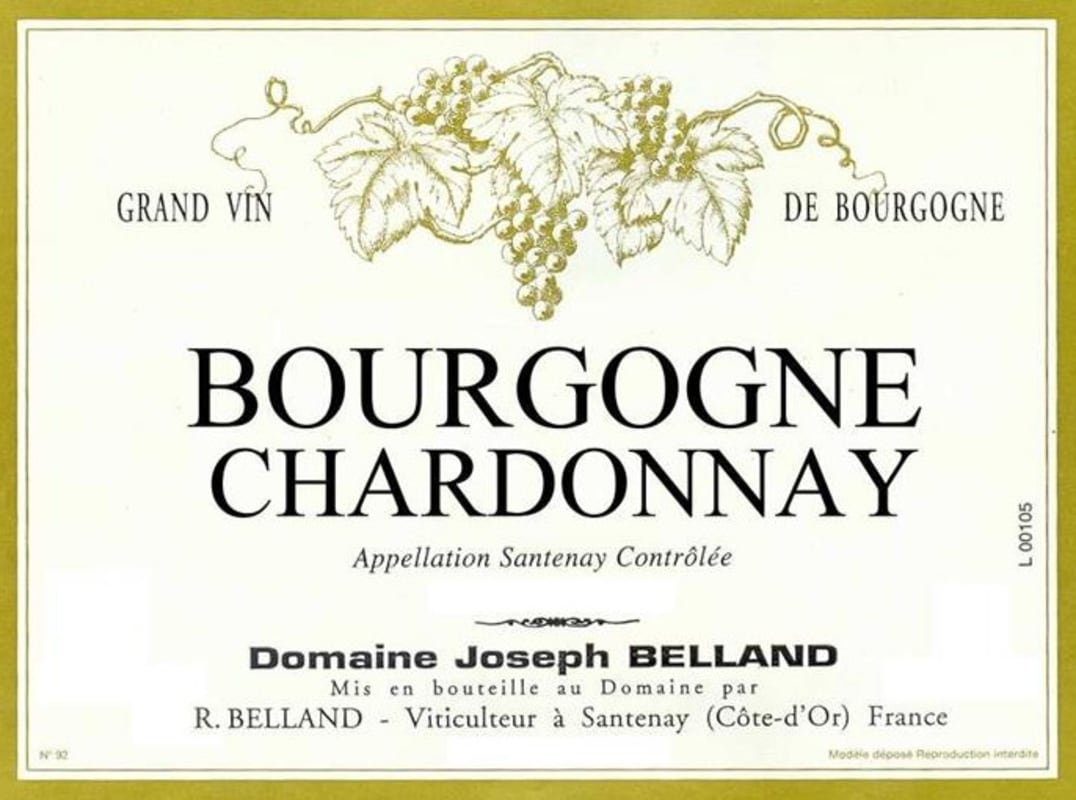 Roger Belland Bourgogne Chardonnay 2009 Front Label