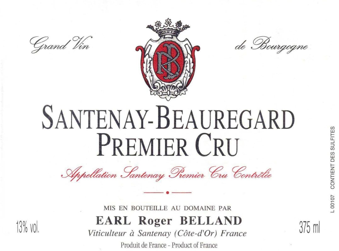 Roger Belland Santenay Beauregard Premier Cru 2010 Front Label