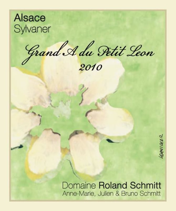 Domaine Roland Schmitt Grand A Petit Leon Sylvaner 2010 Front Label