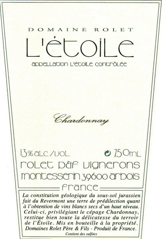 Domaine Rolet L'Etoile Chardonnay 2011 Front Label