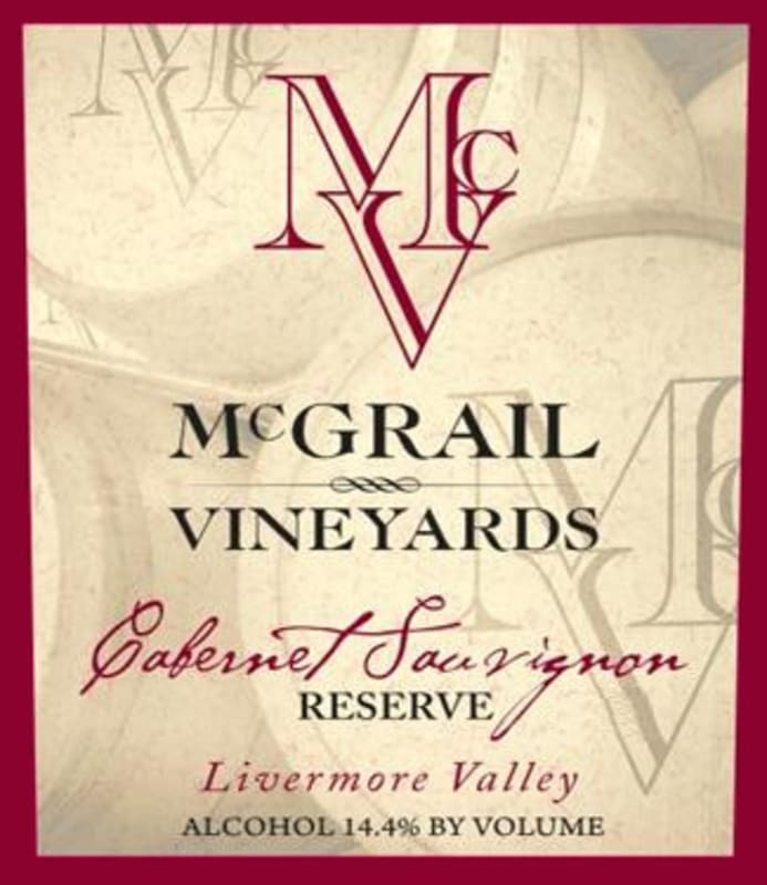 McGrail Vineyards and Winery Reserve Cabernet Sauvignon 2014 Front Label