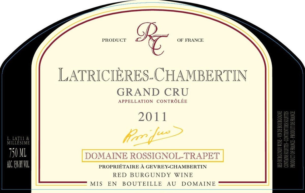 Domaine Rossignol-Trapet Latricieres-Chambertin Grand Cru 2011 Front Label