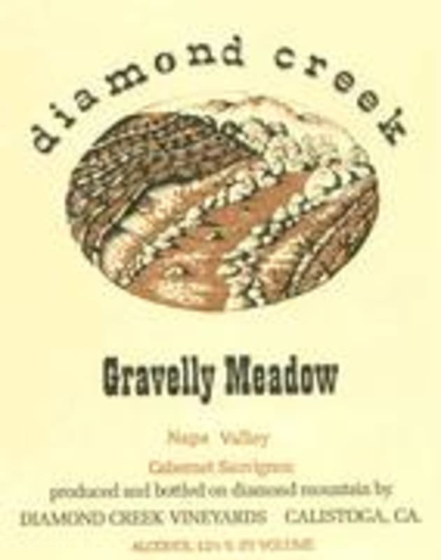 Diamond Creek Gravelly Meadow Cabernet Sauvignon 1986 Front Label
