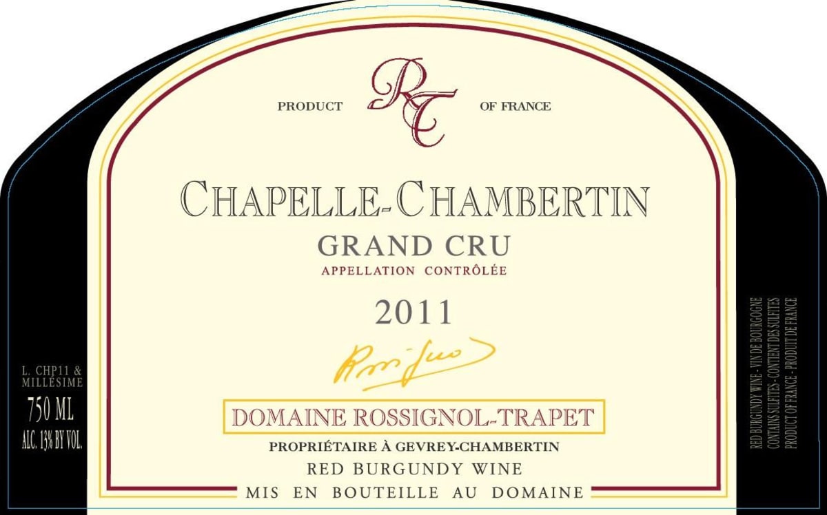 Domaine Rossignol-Trapet Chapelle-Chambertin Grand Cru 2011 Front Label