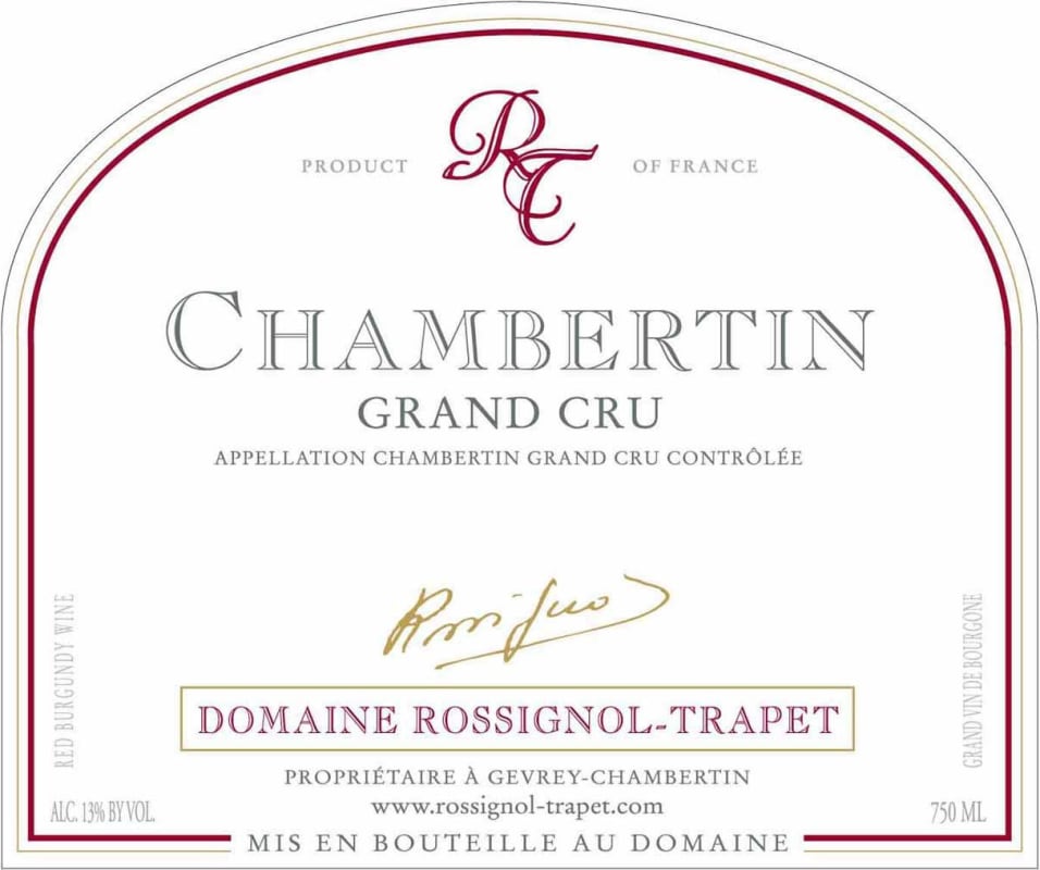 Domaine Rossignol-Trapet Chambertin Grand Cru 2006 Front Label