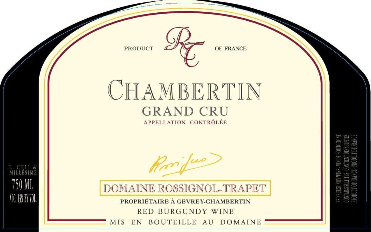 Domaine Rossignol-Trapet Chambertin Grand Cru 2013 Front Label