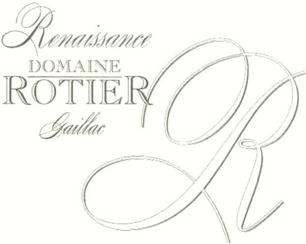 Domaine Rotier Renaissance Blanc 2014 Front Label