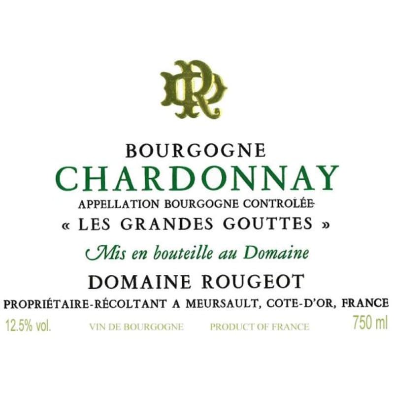 Domaine Rougeot-Dupin Bourgogne Les Grandes Gouttes Chardonnay 2010 Front Label