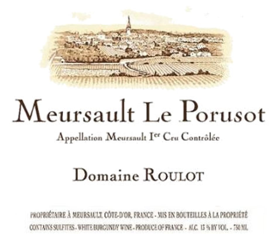 Domaine Roulot Meursault Porusot Premier Cru 2012 Front Label